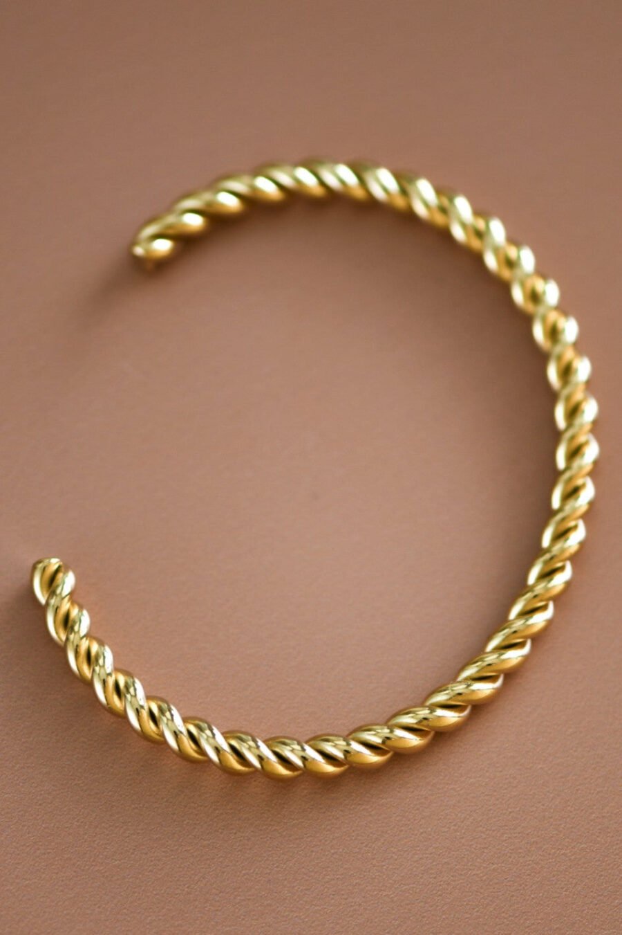 18K Gold Plated Waterproof Stainless Steel Cuff - 7204