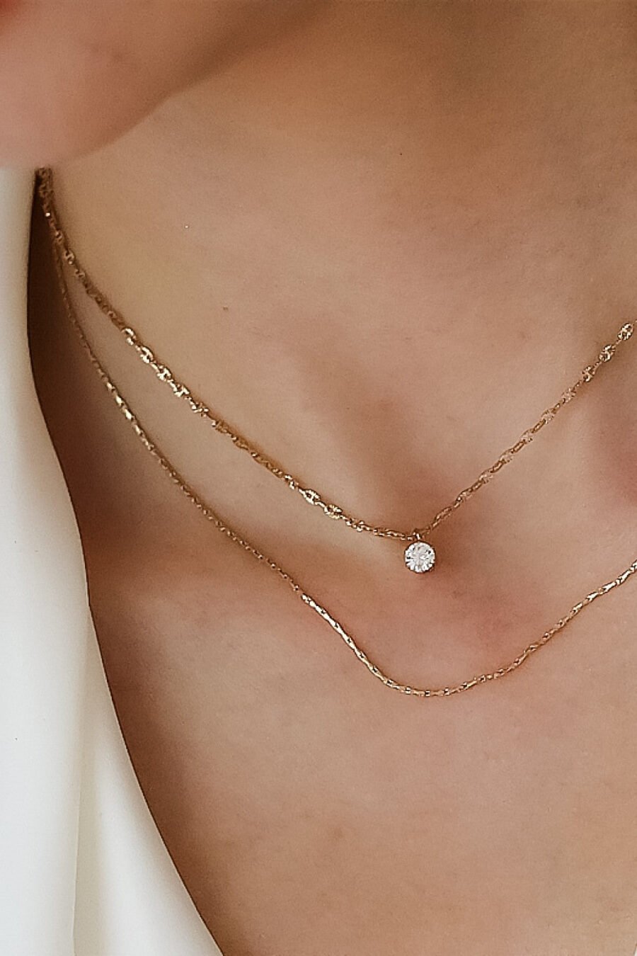 18K Gold Plated Waterproof Stainless Steel Chain Necklace - 7520