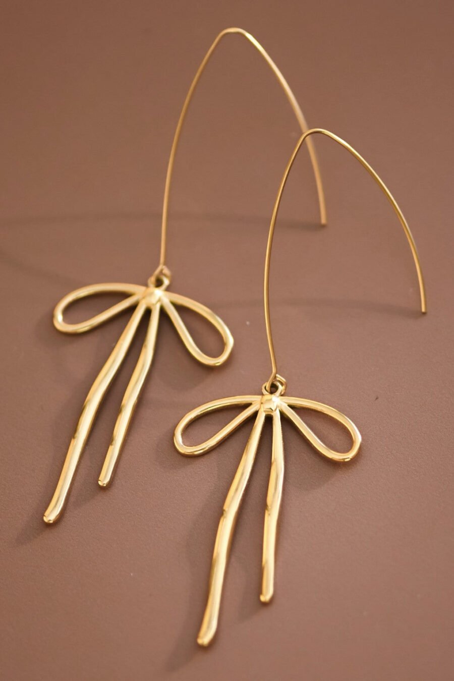 18K Gold Plated Waterproof Stainless Steel Drop Earrings - 7653